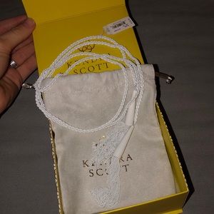 White Kendra Scott Phara tassel Necklace